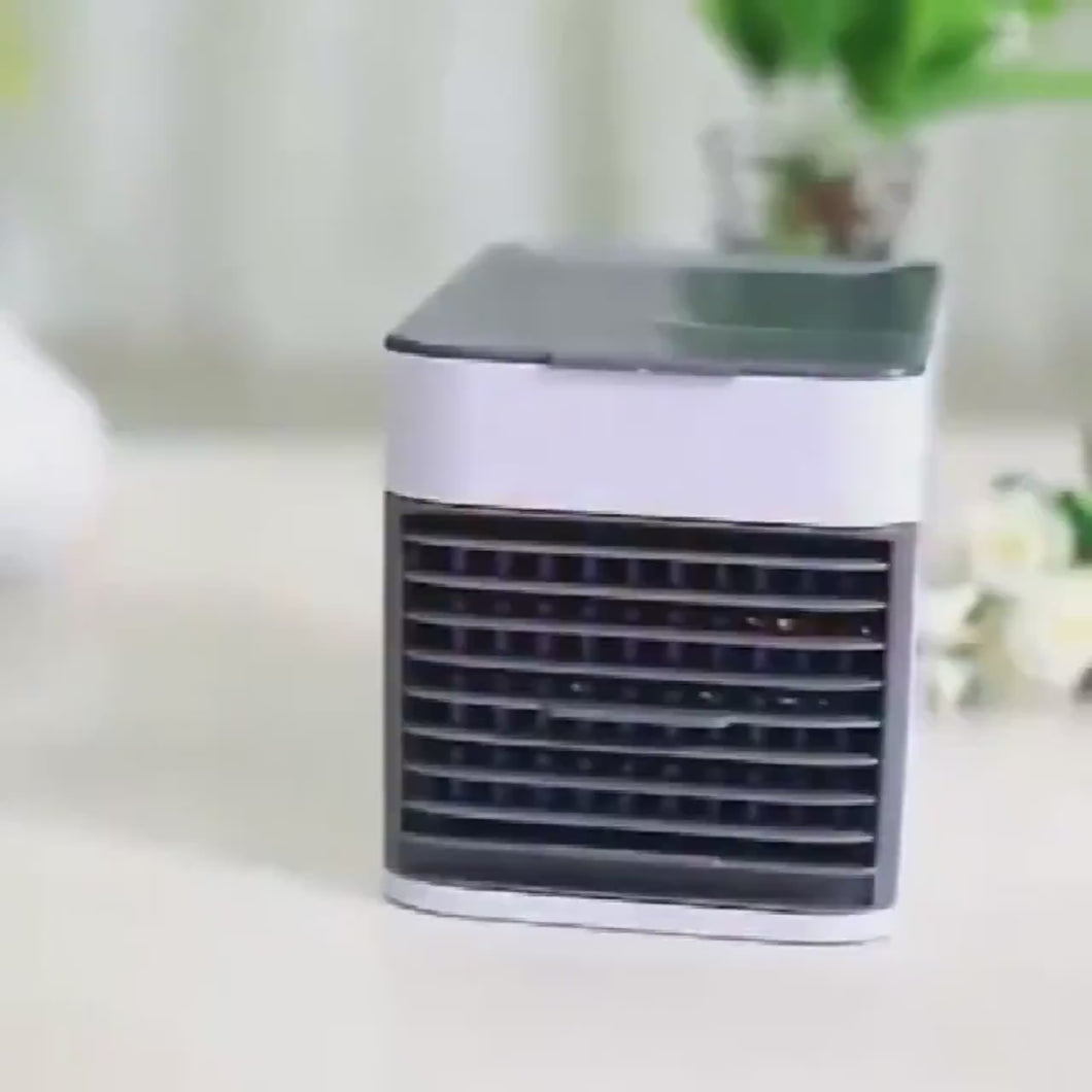 Mini Ar condicionado Portátil Air Cooler Climatizador e umidificador com luz